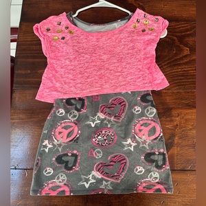 Justice 2 layered t-shirt, size 7.